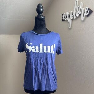 Salut! Women's Blue T-Shirt